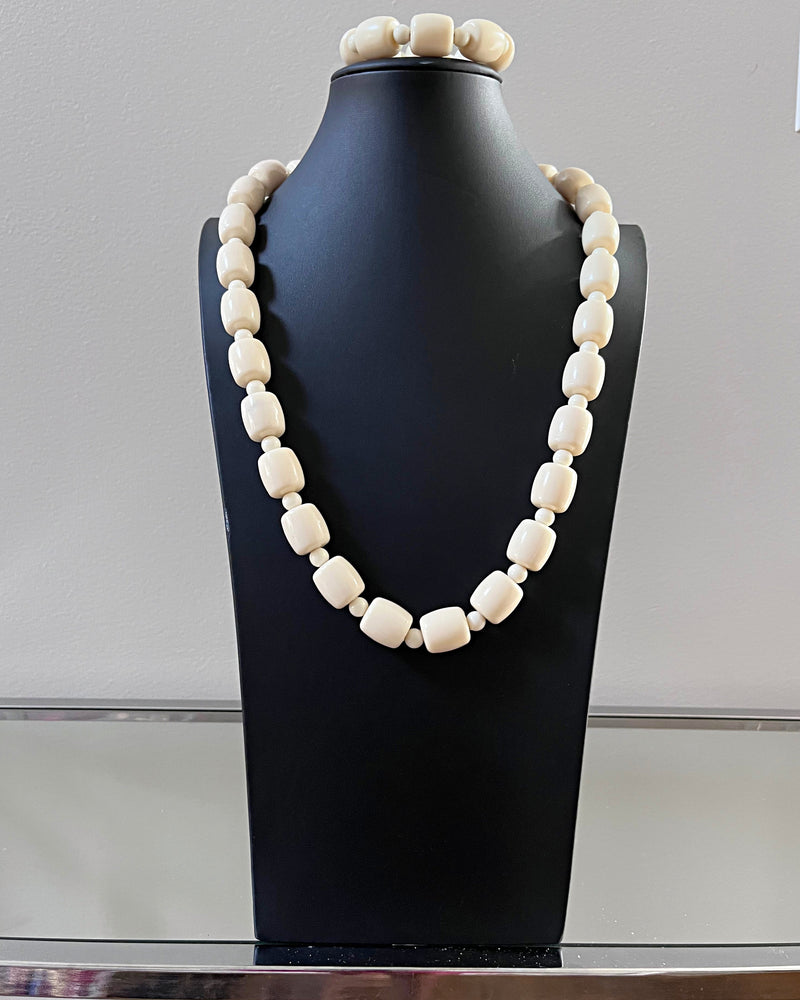 Off-white African Beads Necklace - Afrilege