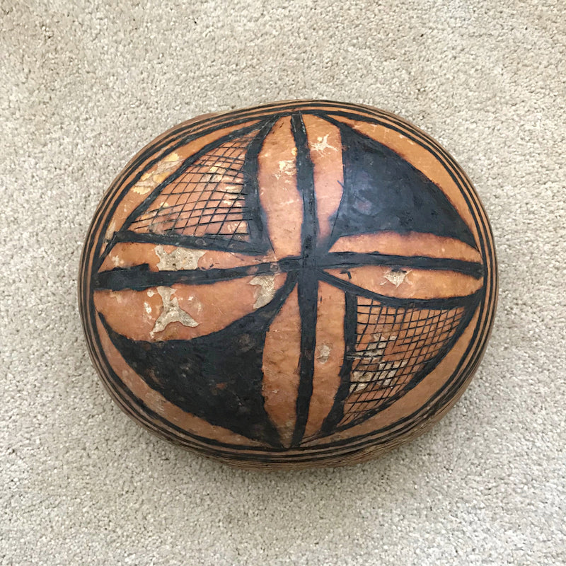 Hand-carved African Gourd Calabash Bowl - Afrilege