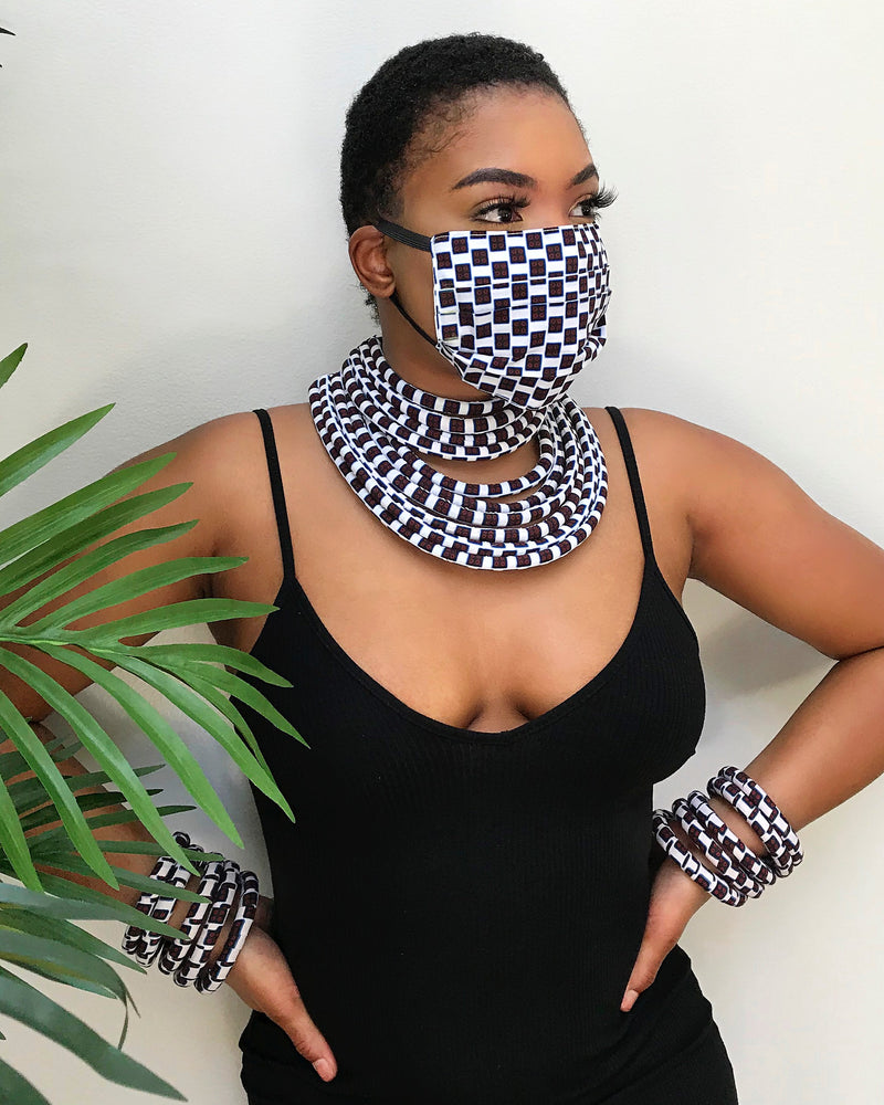 Abasi African print choker necklace - Afrilege