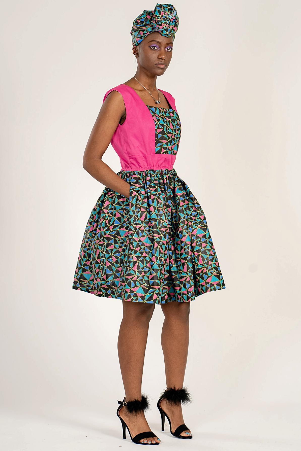 pink and green african print dress Abayomi Midi - Pink/ Green, S Green Midi Dresses | Whether you want to Plus Size Wedding Dress Size:CHILD-4T