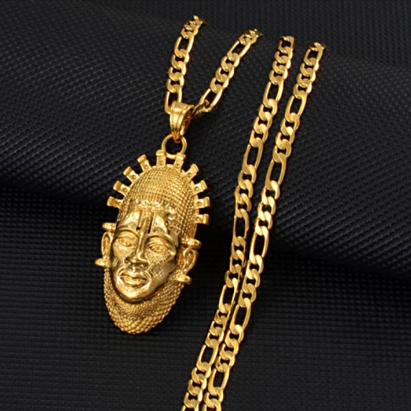 Benin Empire Mask Pendant necklace - Afrilege