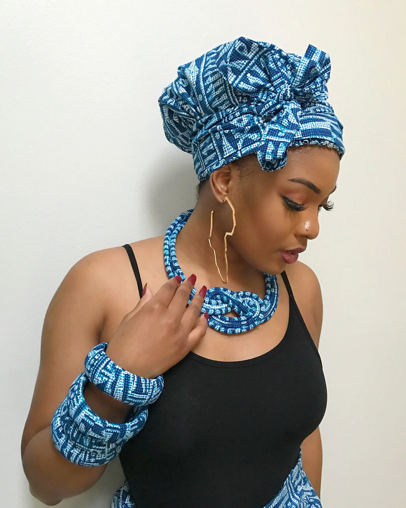 Ndop African Print Bangle Bracelets - Afrilege