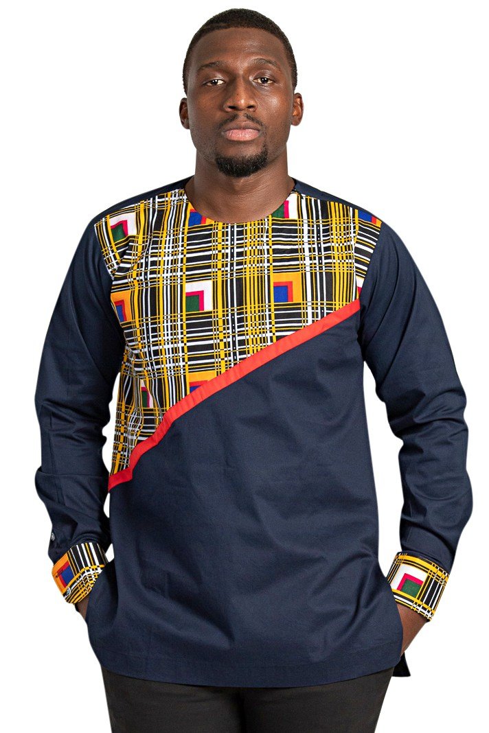 Adongo Long Sleeves African Print Men Shirt - Afrilege