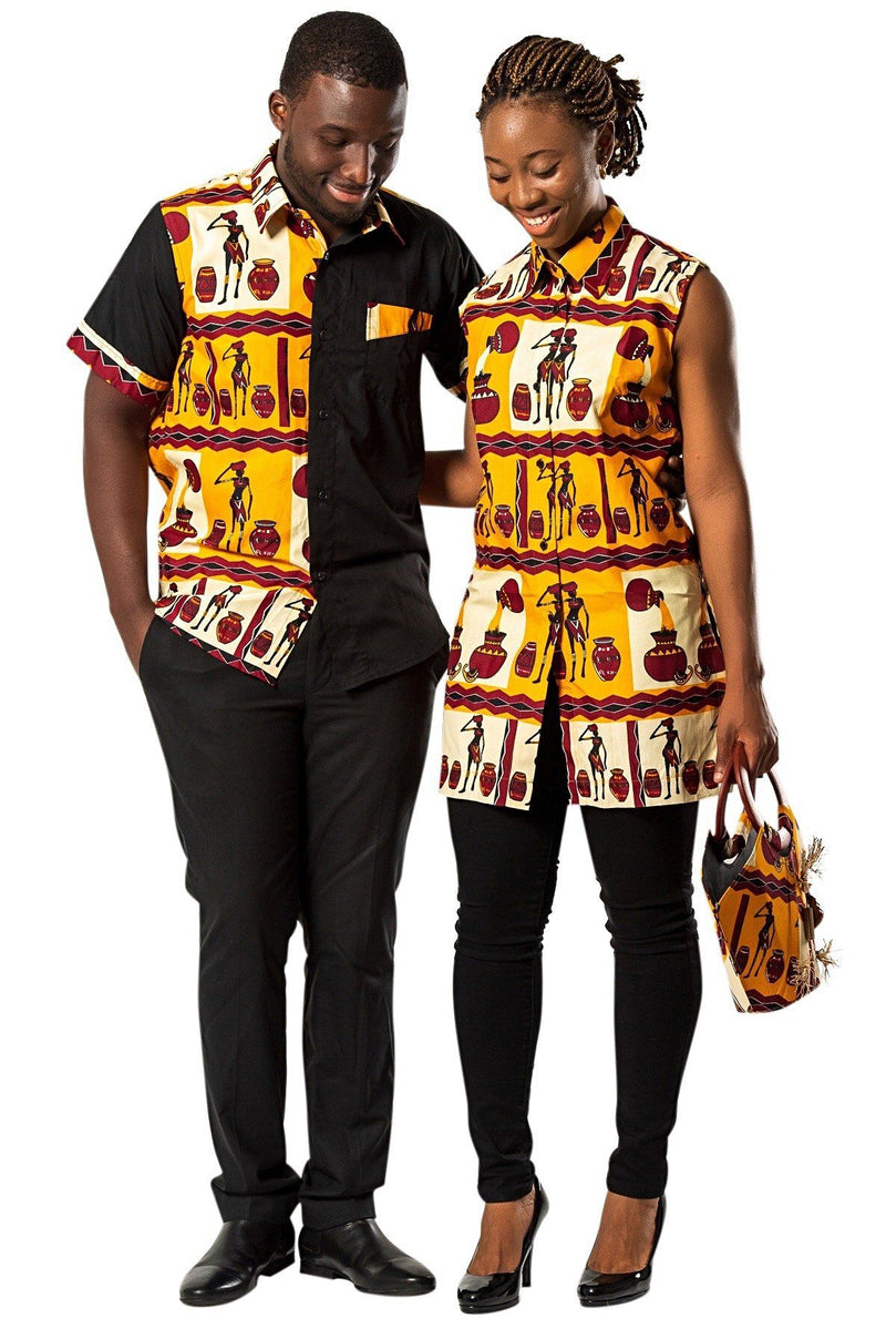 African Print Chike Women's Shirts - Afrilege