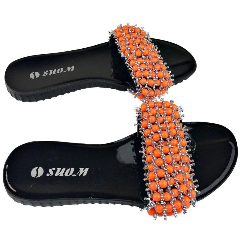 Colorful Beads Women African Sandals US 9 / EU 40 - Afrilege