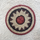 African Fulani Mbeedu Roundel Flat Woven Basket