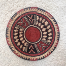 African Fulani Mbeedu Roundel Flat Woven Basket - Afrilege