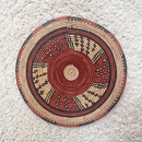African Fulani Mbeedu Roundel Flat Woven Basket