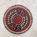 African Fulani Mbeedu Roundel Flat Woven Basket - Afrilege