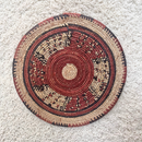 African Fulani Mbeedu Roundel Flat Woven Basket