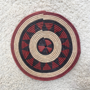 African Fulani Mbeedu Roundel Flat Woven Basket