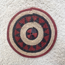 African Fulani Mbeedu Roundel Flat Woven Basket