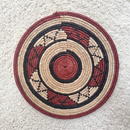 African Fulani Mbeedu Roundel Flat Woven Basket - Afrilege