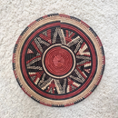 African Fulani Mbeedu Roundel Flat Woven Basket - Afrilege