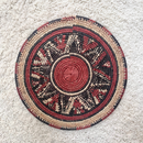 African Fulani Mbeedu Roundel Flat Woven Basket - Afrilege