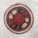 African Fulani Mbeedu Roundel Flat Woven Basket