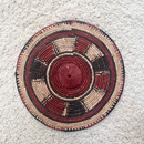 African Fulani Mbeedu Roundel Flat Woven Basket