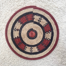 African Fulani Mbeedu Roundel Flat Woven Basket - Afrilege