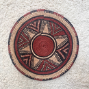 African Fulani Mbeedu Roundel Flat Woven Basket - Afrilege