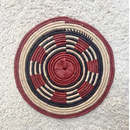 African Fulani Mbeedu Roundel Flat Woven Basket