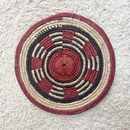 African Fulani Mbeedu Roundel Flat Woven Basket
