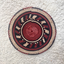 African Fulani Mbeedu Roundel Flat Woven Basket
