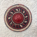 African Fulani Mbeedu Roundel Flat Woven Basket
