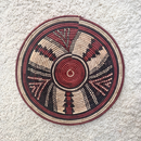 African Fulani Mbeedu Roundel Flat Woven Basket