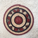 African Fulani Mbeedu Roundel Flat Woven Basket