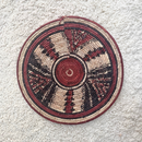 African Fulani Mbeedu Roundel Flat Woven Basket