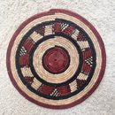 African Fulani Mbeedu Roundel Flat Woven Basket