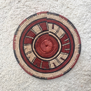 African Fulani Mbeedu Roundel Flat Woven Basket