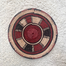 African Fulani Mbeedu Roundel Flat Woven Basket