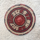 African Fulani Mbeedu Roundel Flat Woven Basket