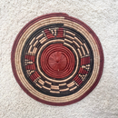 African Fulani Mbeedu Roundel Flat Woven Basket - Afrilege