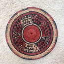 African Fulani Mbeedu Roundel Flat Woven Basket