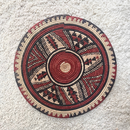 African Fulani Mbeedu Roundel Flat Woven Basket