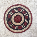 African Fulani Mbeedu Roundel Flat Woven Basket - Afrilege