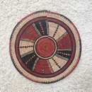 African Fulani Mbeedu Roundel Flat Woven Basket - Afrilege
