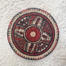 African Fulani Mbeedu Roundel Flat Woven Basket