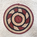 African Fulani Mbeedu Roundel Flat Woven Basket - Afrilege
