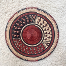 African Fulani Mbeedu Roundel Flat Woven Basket - Afrilege