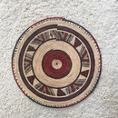 African Fulani Mbeedu Roundel Flat Woven Basket