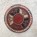 African Fulani Mbeedu Roundel Flat Woven Basket