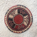 African Fulani Mbeedu Roundel Flat Woven Basket