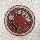 African Fulani Mbeedu Roundel Flat Woven Basket