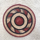 African Fulani Mbeedu Roundel Flat Woven Basket - Afrilege