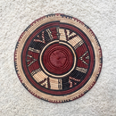 African Fulani Mbeedu Roundel Flat Woven Basket - Afrilege