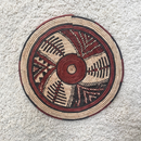 African Fulani Mbeedu Roundel Flat Woven Basket