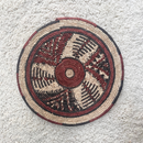African Fulani Mbeedu Roundel Flat Woven Basket